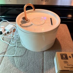 Ceramic Pet Water Fountain with Copper Spout - Dishwasher Safe